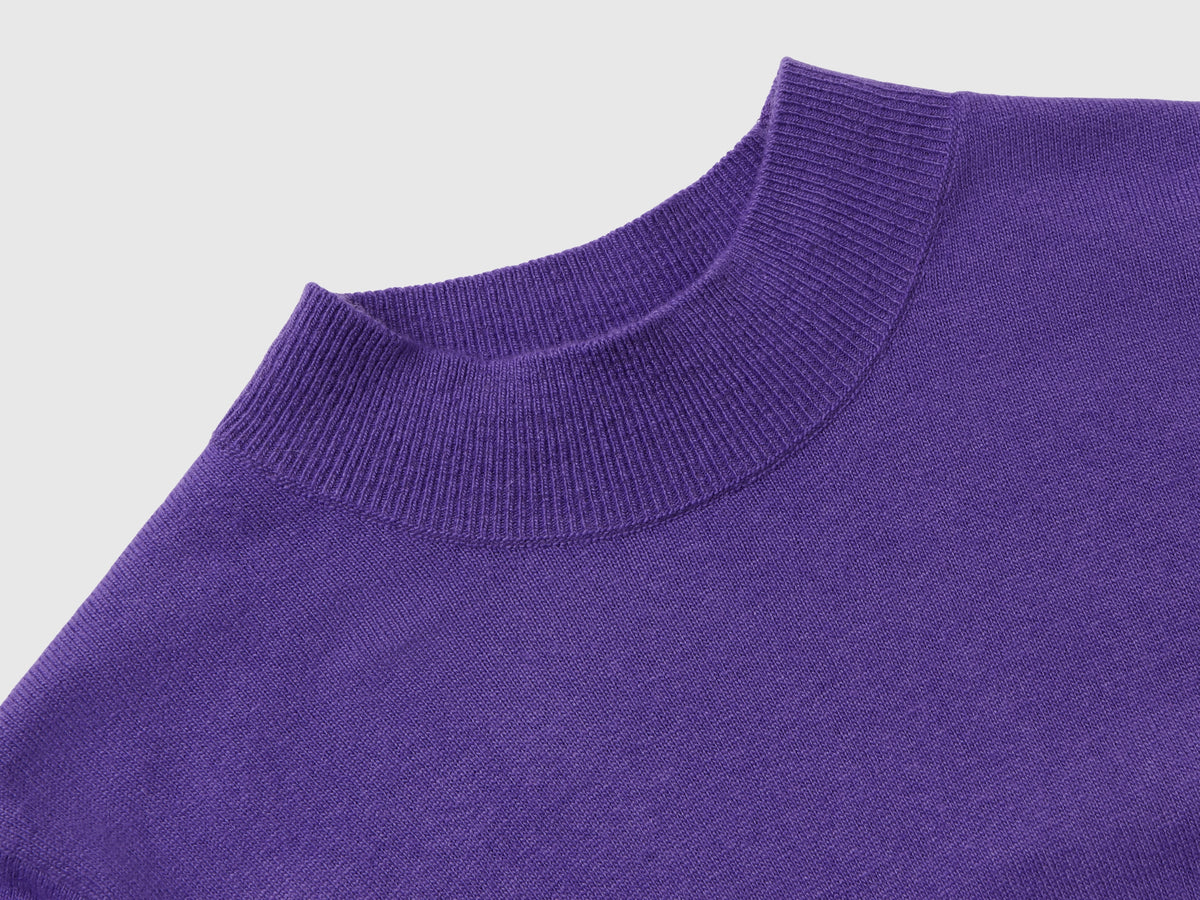 Maglia a manica corta in misto cashmere