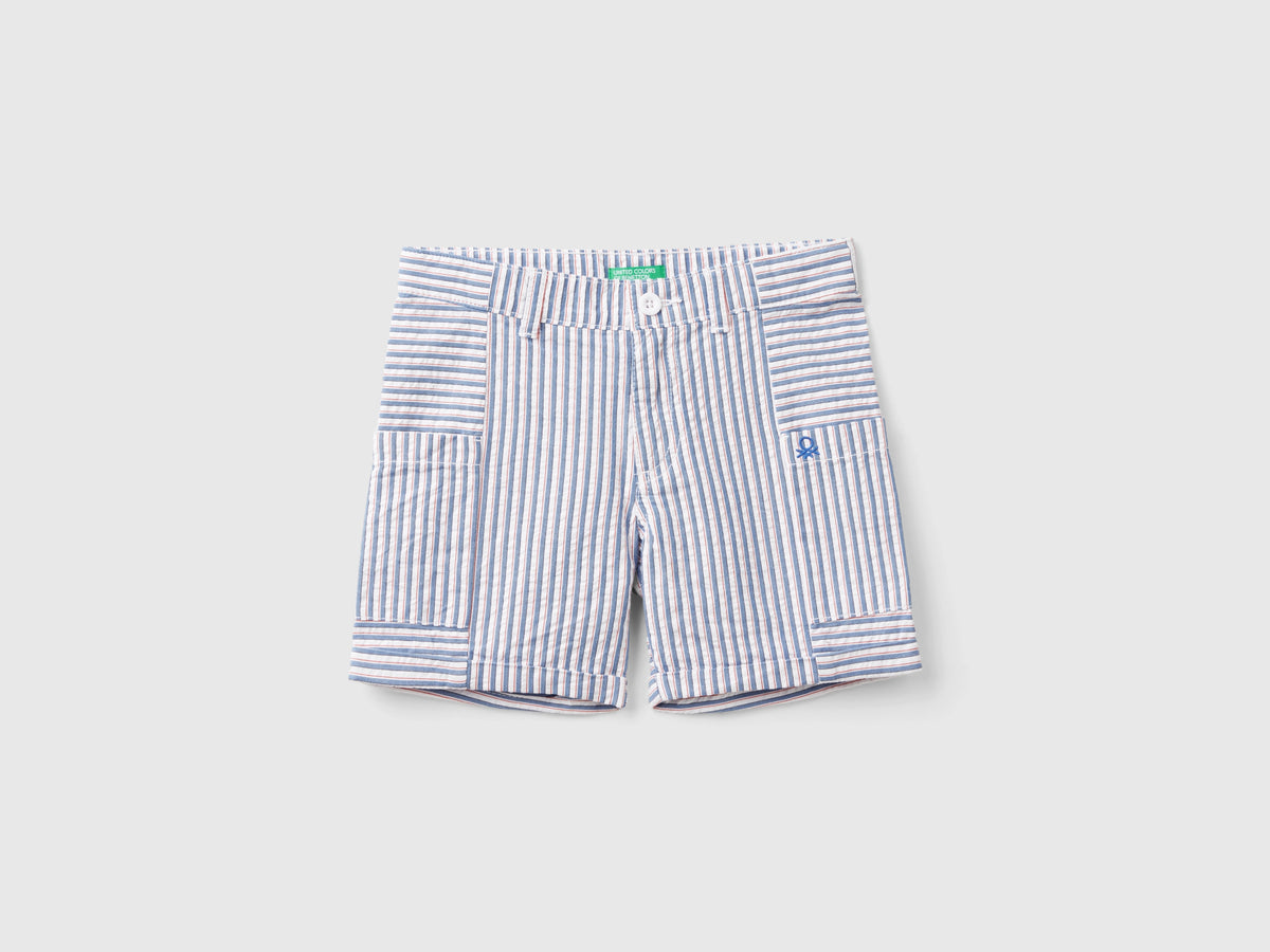 Shorts a righe con tasche