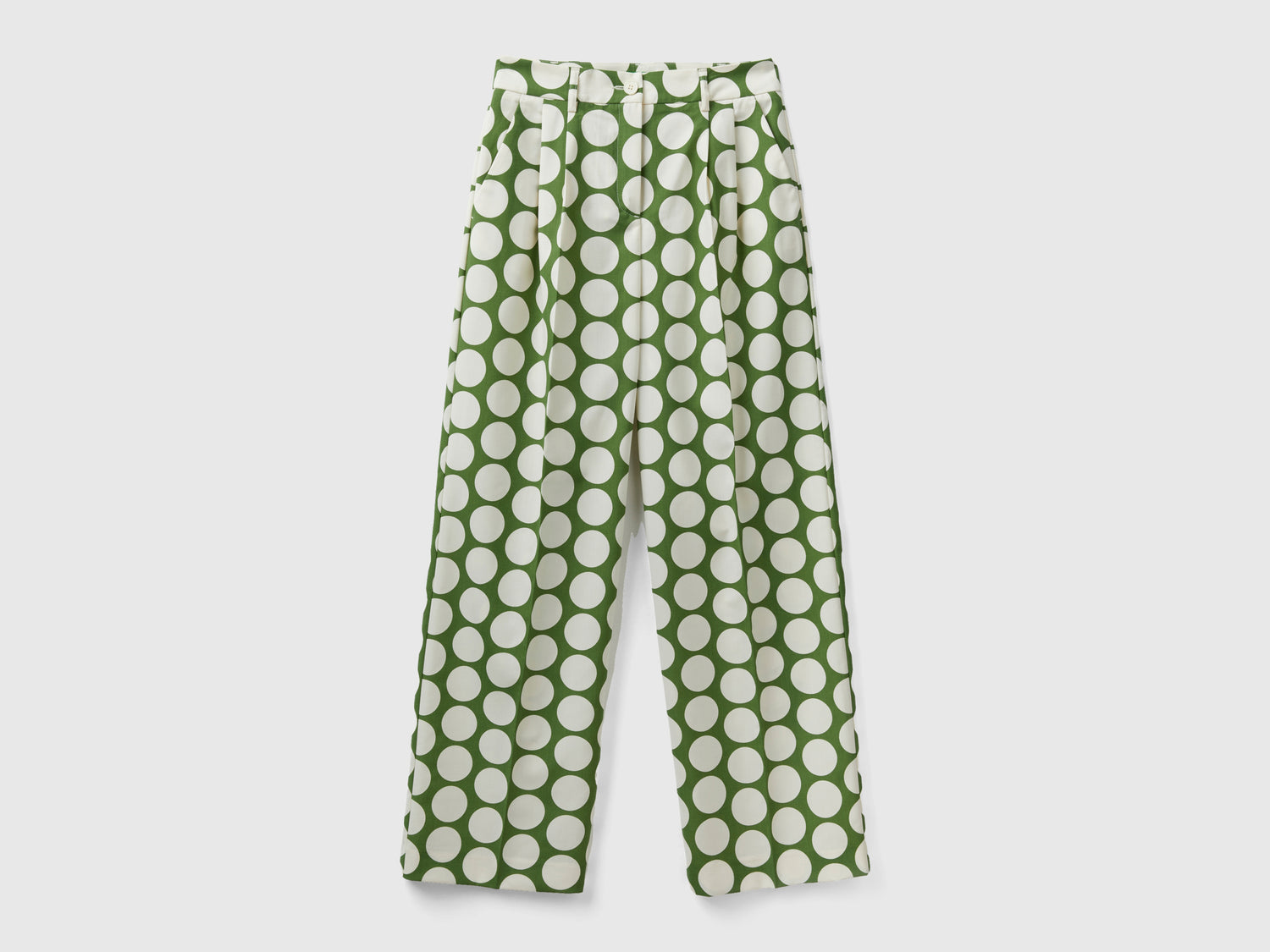 Pantaloni a pois da donna verde | Benetton Outlet