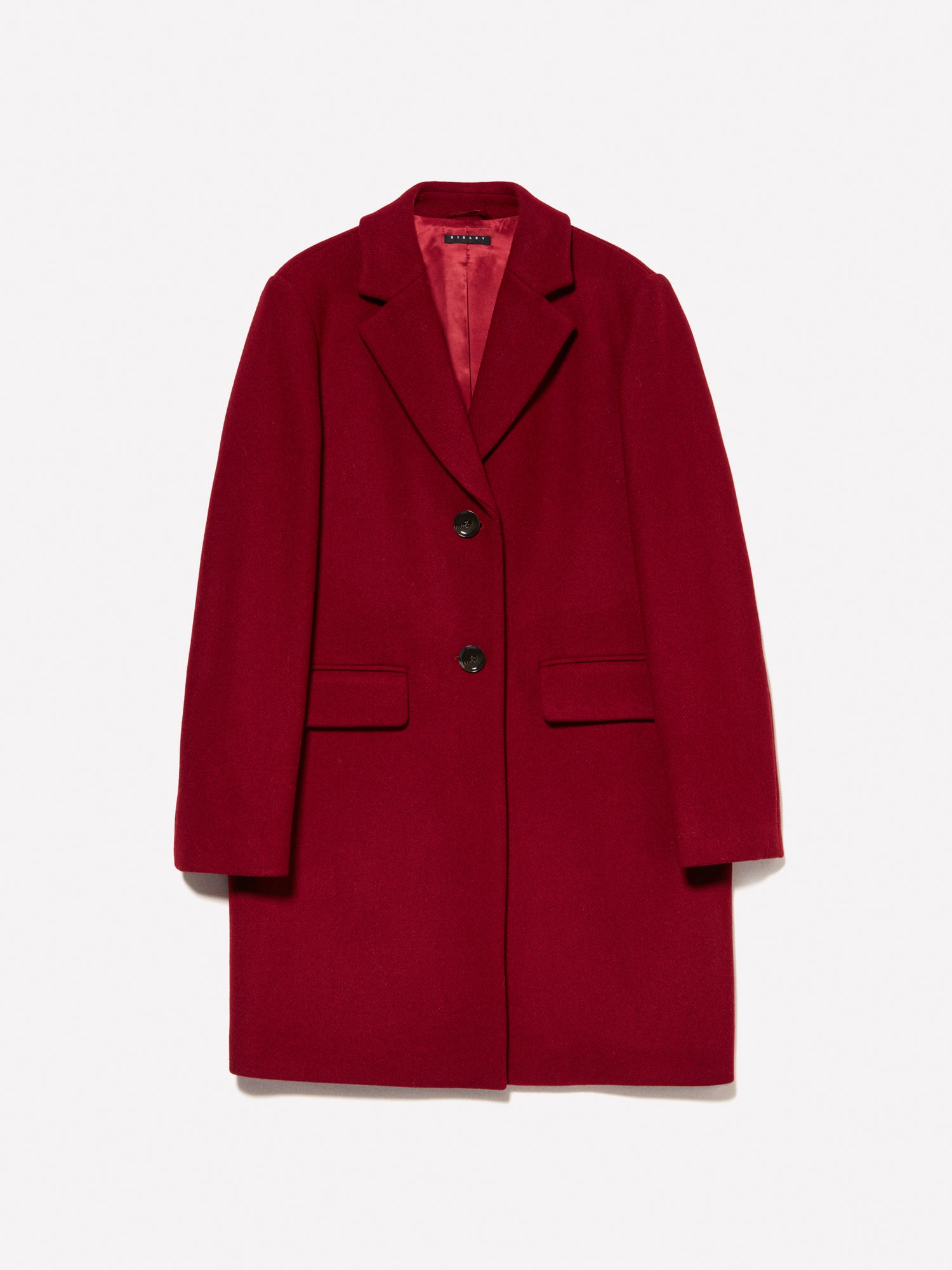 Cappotto monopetto da donna bordeaux | Sisley Outlet