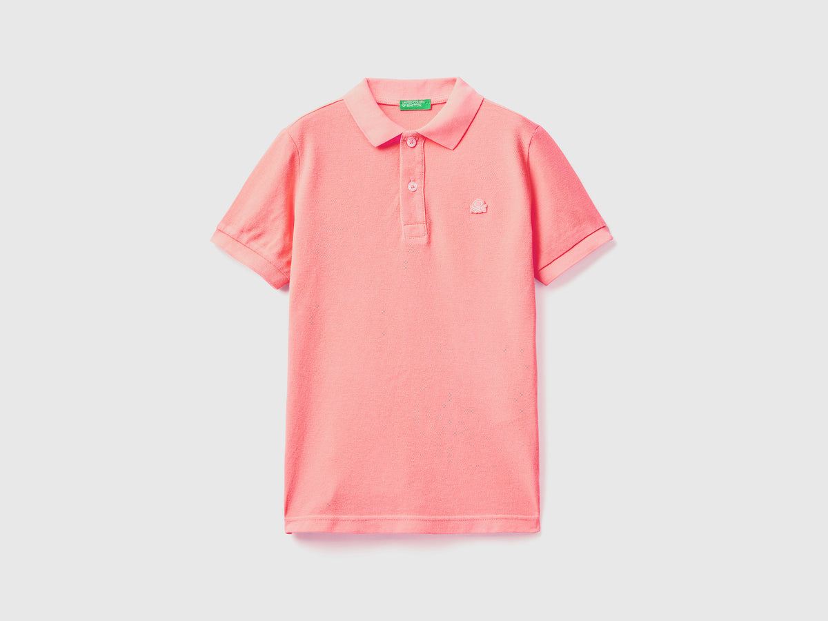 Polo fluo in cotone biologico