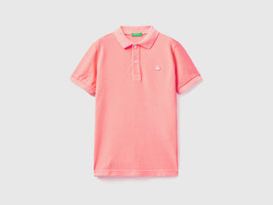 Polo fluo in cotone biologico