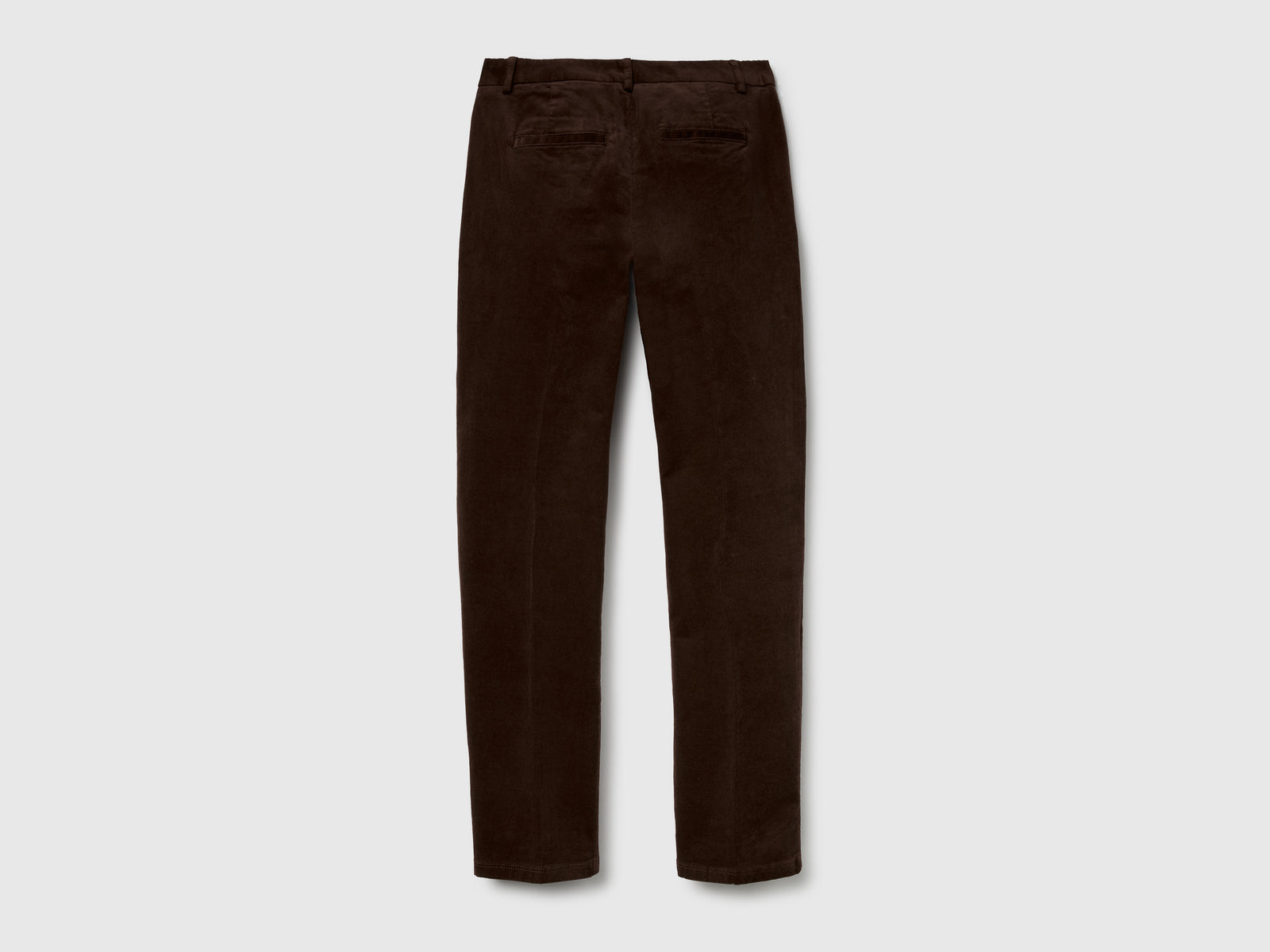 Chino in velluto elasticizzato da donna marrone 2 | Benetton Outlet