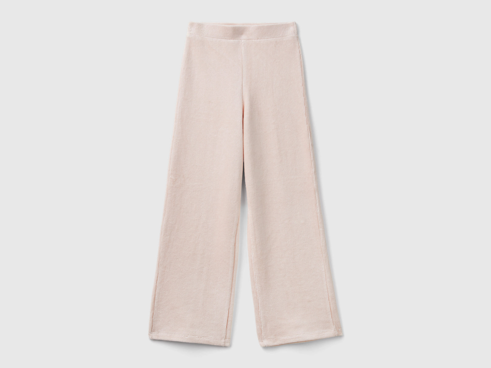 Pantaloni ampi in ciniglia da bambina pesca | Benetton Outlet