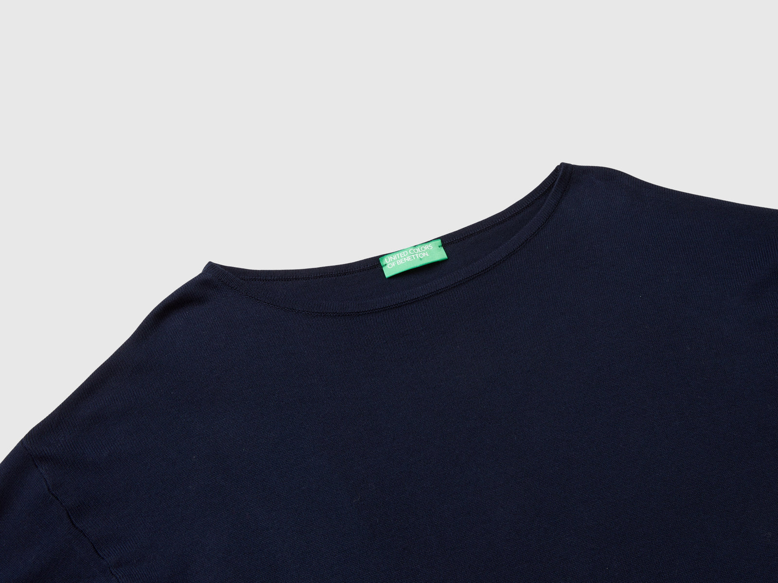 Maglia con scollo a barchetta da donna blu scuro 3 | Benetton Outlet