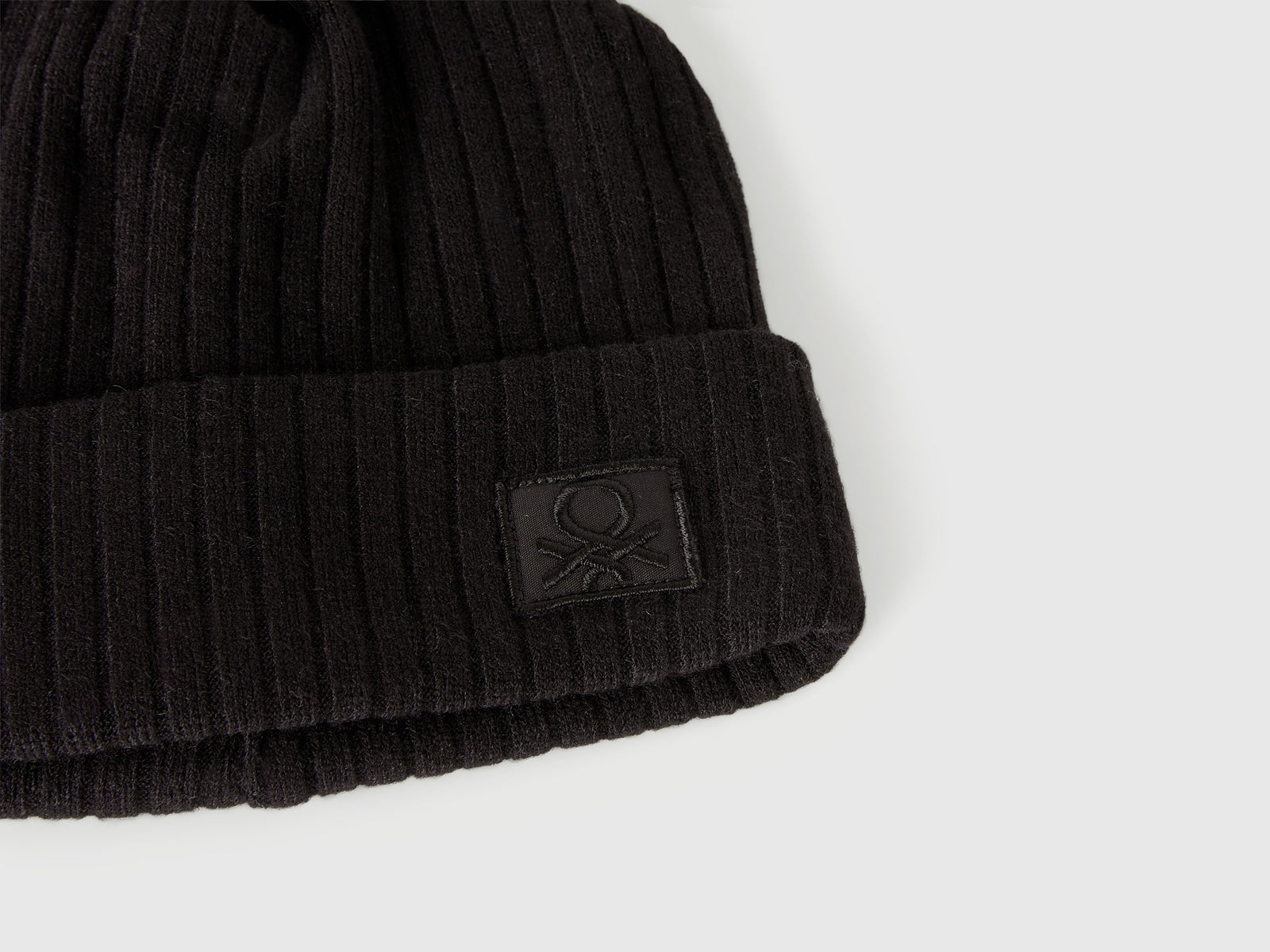 Cappello in misto viscosa stretch da bambino nero 3 | Benetton Outlet