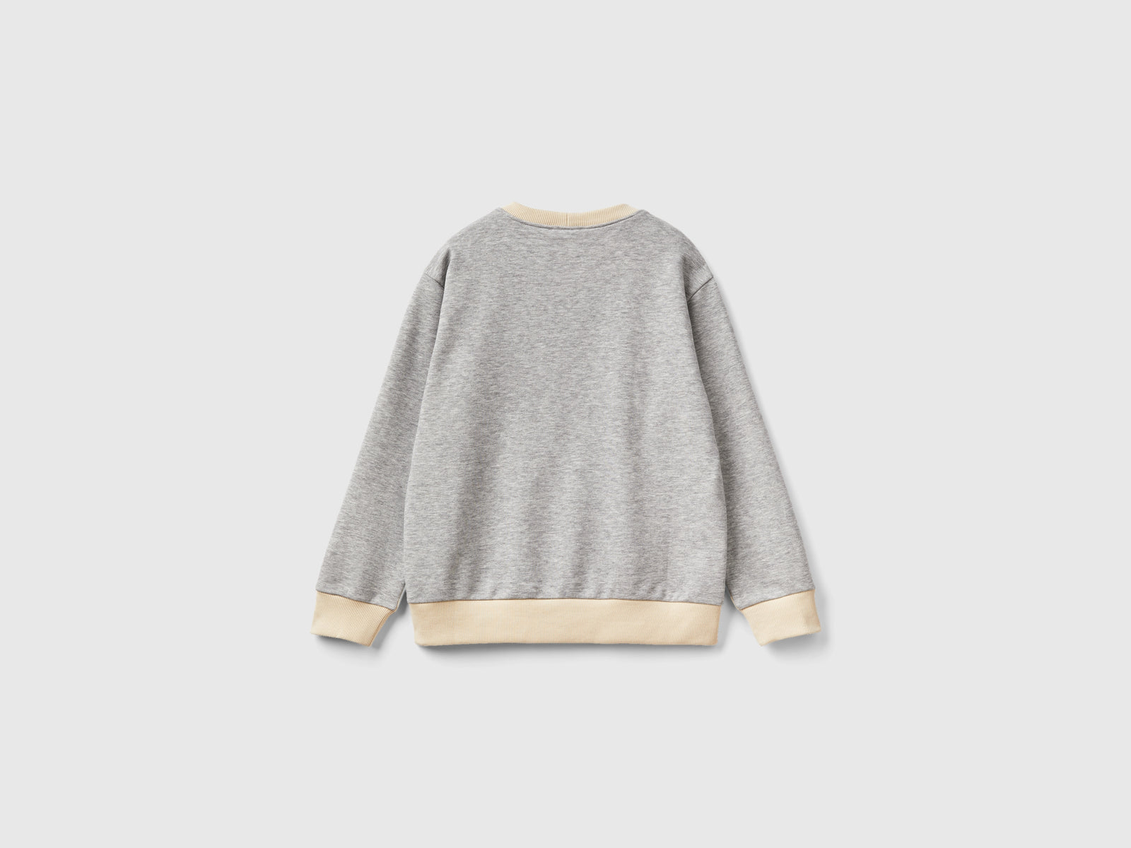 Felpa color block con stampa da bambino grigio 2 | Benetton Outlet