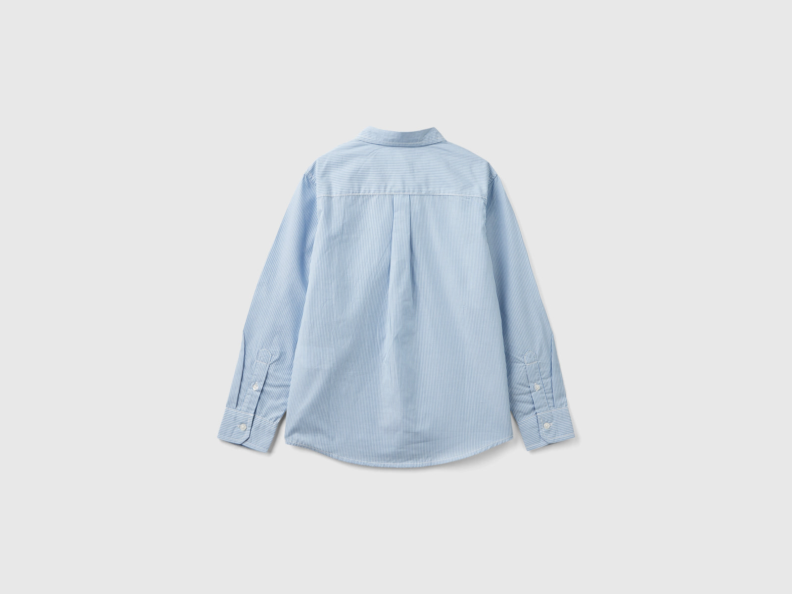 Camicia button down a righe da bambino azzurro 2 | Benetton Outlet