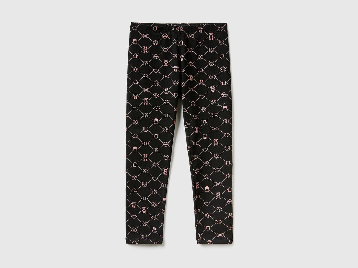 Leggings fantasia in cotone stretch