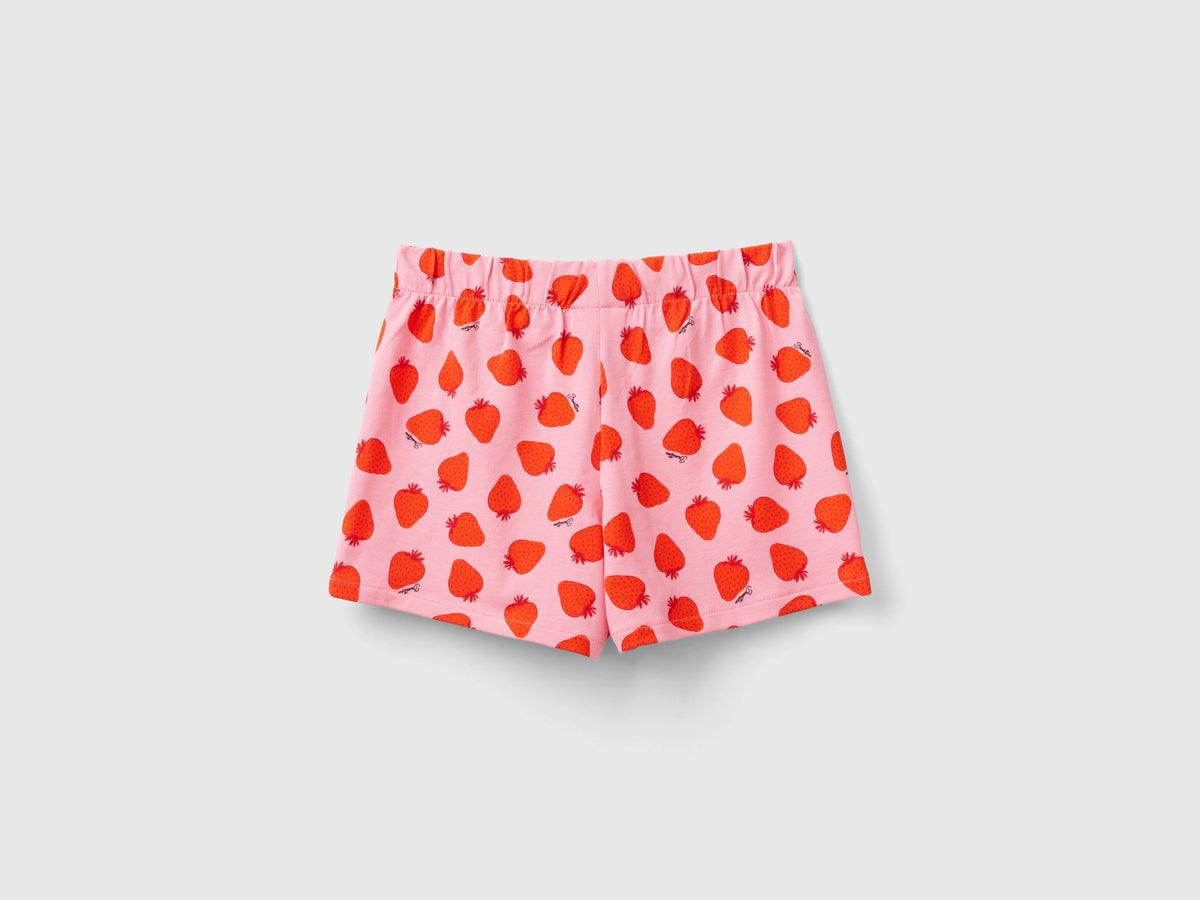 Gonna pantalone con pattern fragole