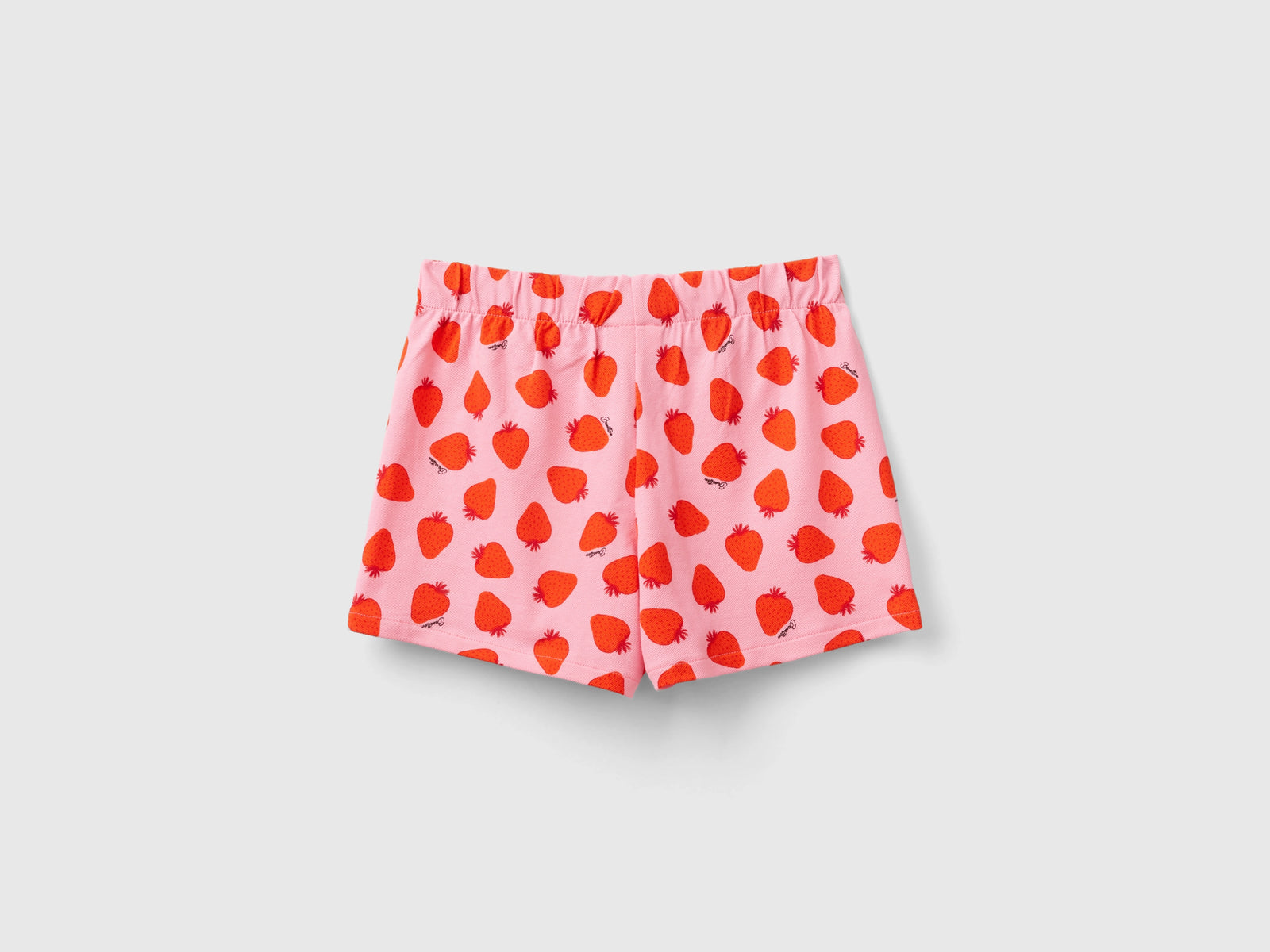 Gonna pantalone con pattern fragole da bambina rosa 2 | Benetton Outlet