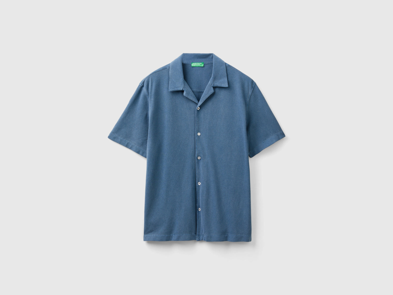 Camicia in piquet cotone bio da uomo avio | Benetton Outlet
