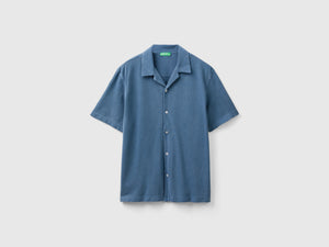 Camicia in piquet cotone bio