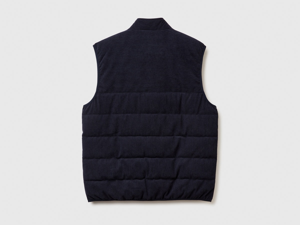 Gilet con tasche in velluto