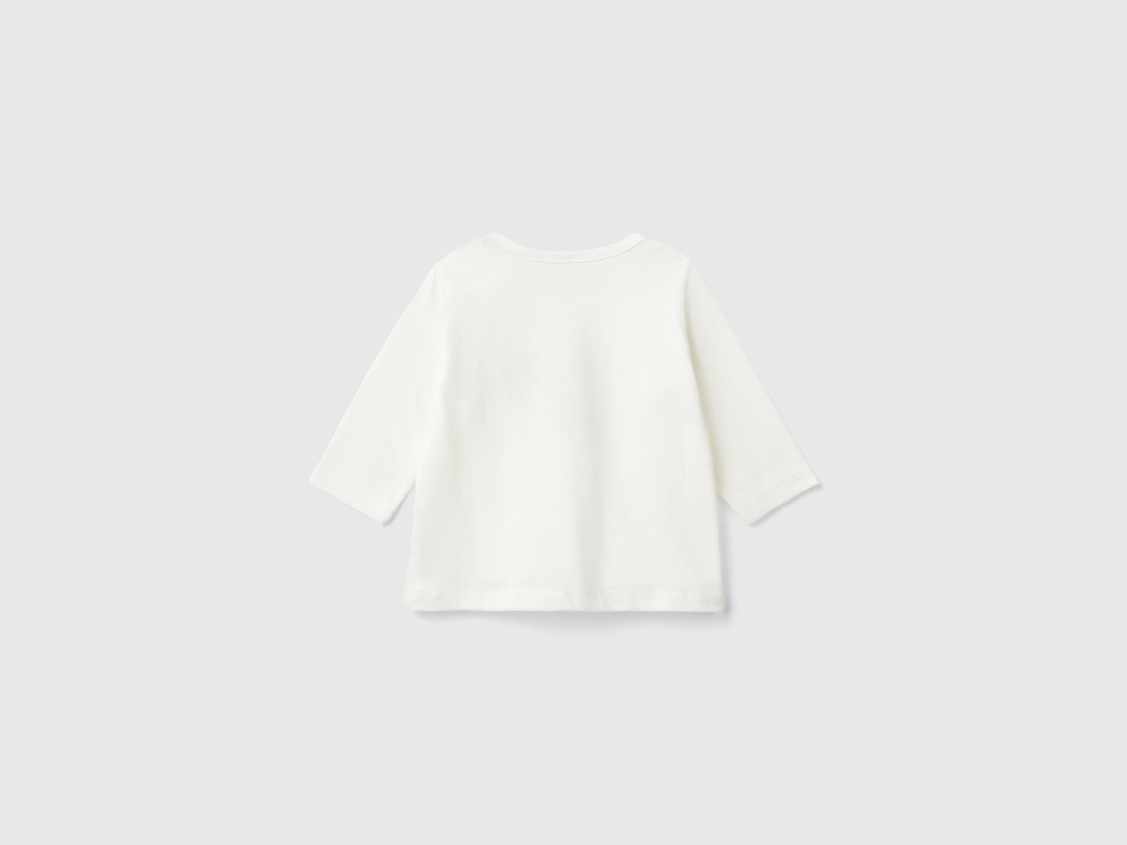 T-shirt in caldo cotone da neonato bianco panna 2 | Benetton Outlet