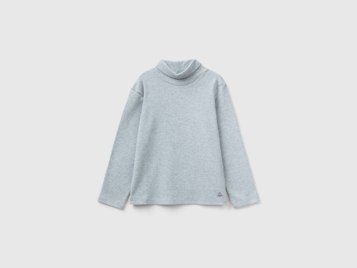T-shirt dolcevita in caldo cotone bio