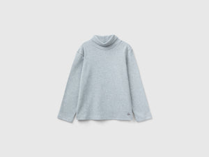 T-shirt dolcevita in caldo cotone bio