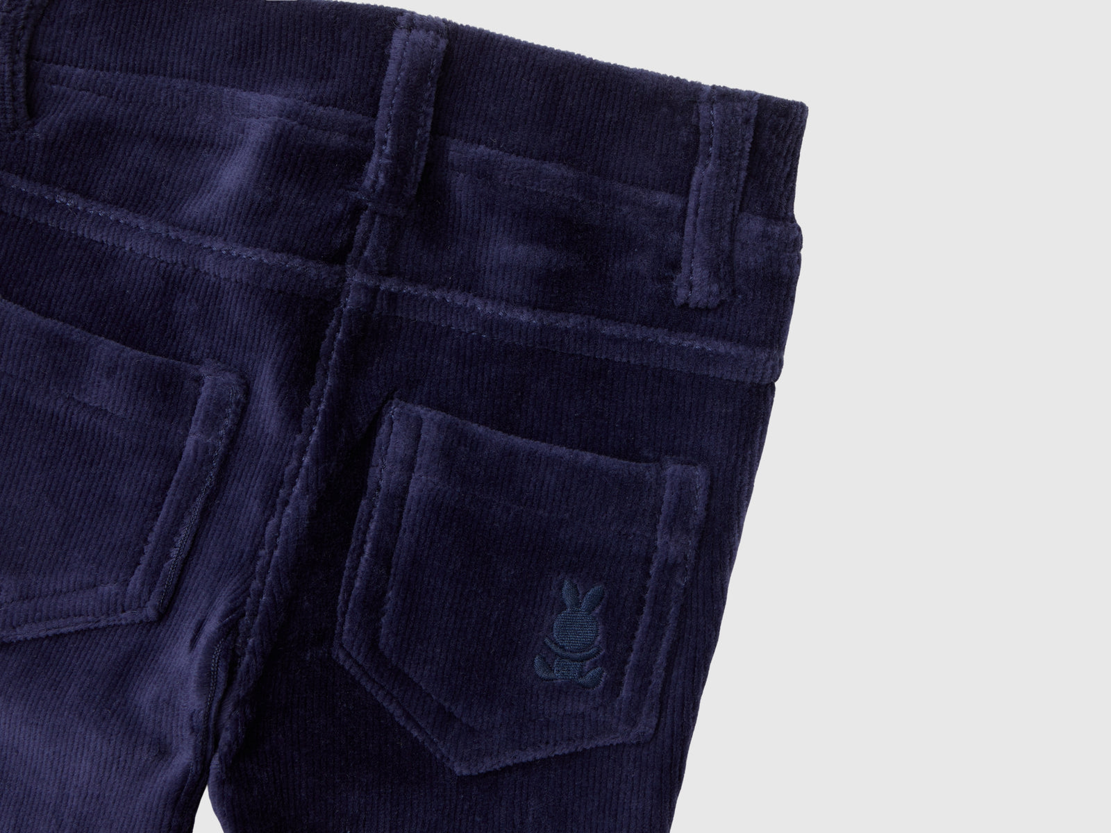 Pantaloni in ciniglia stretch da neonato blu scuro 3 | Benetton Outlet