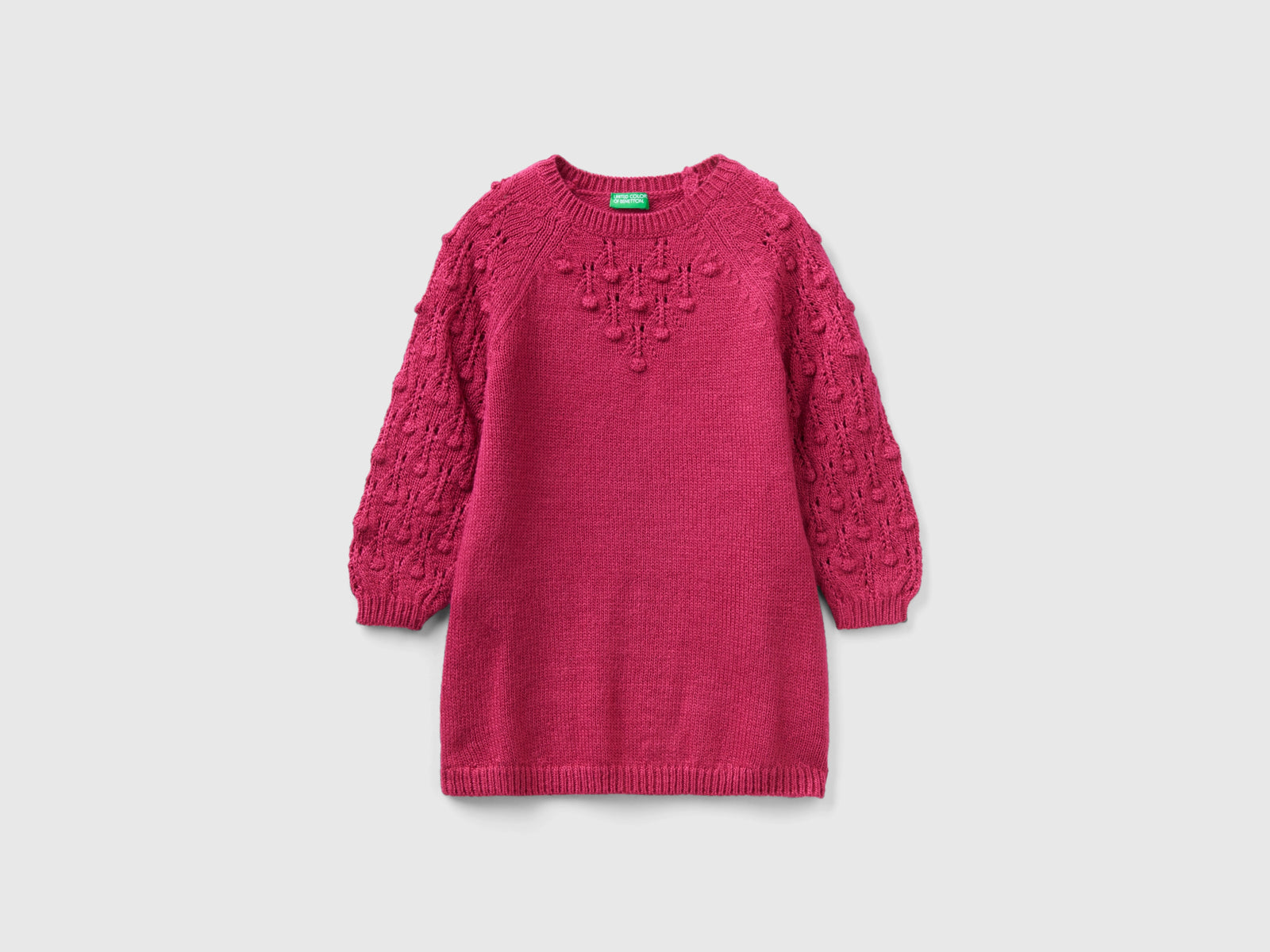 Vestito in maglia da bimba ciclamino | Benetton Outlet