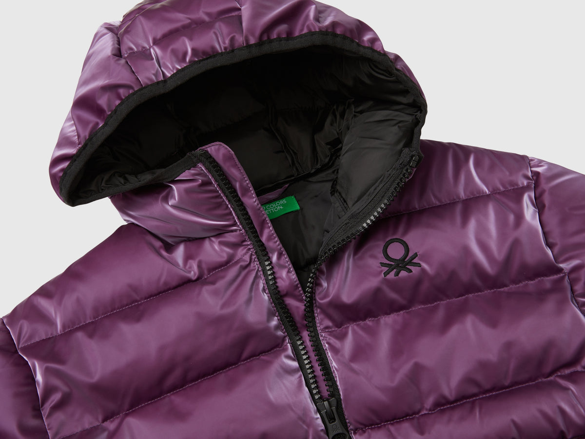 Giubbotto con coulisse in nylon lucido