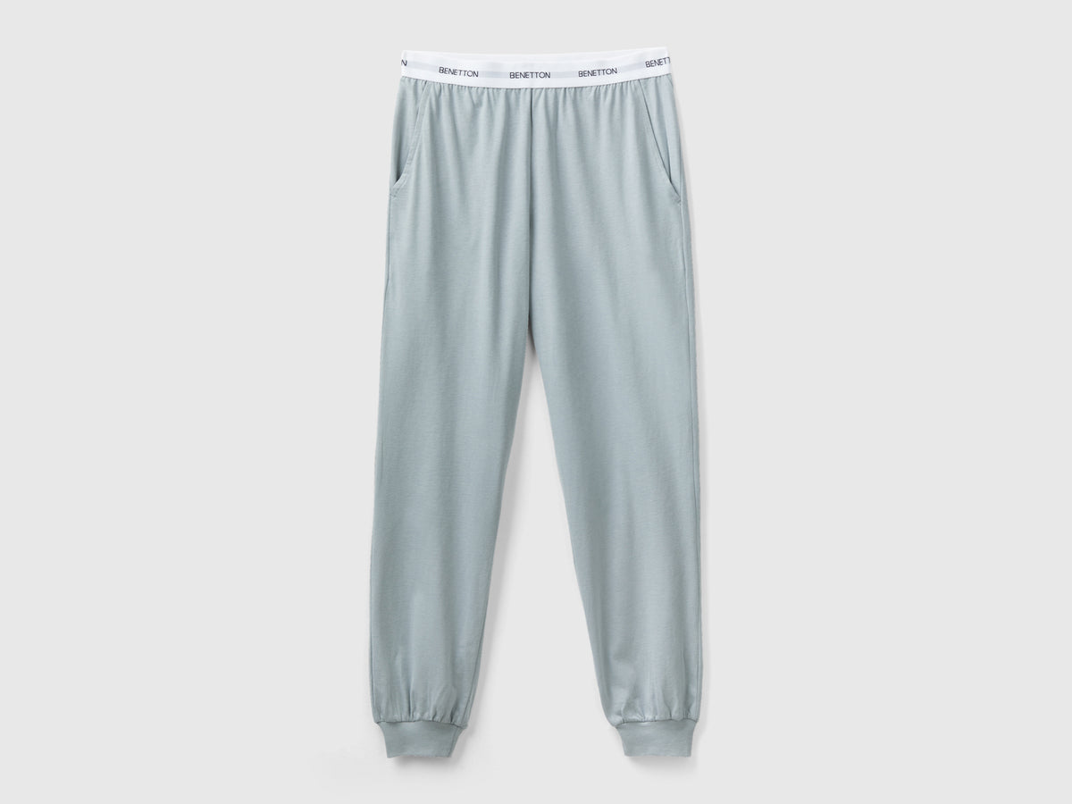 Pantaloni con elastico logato
