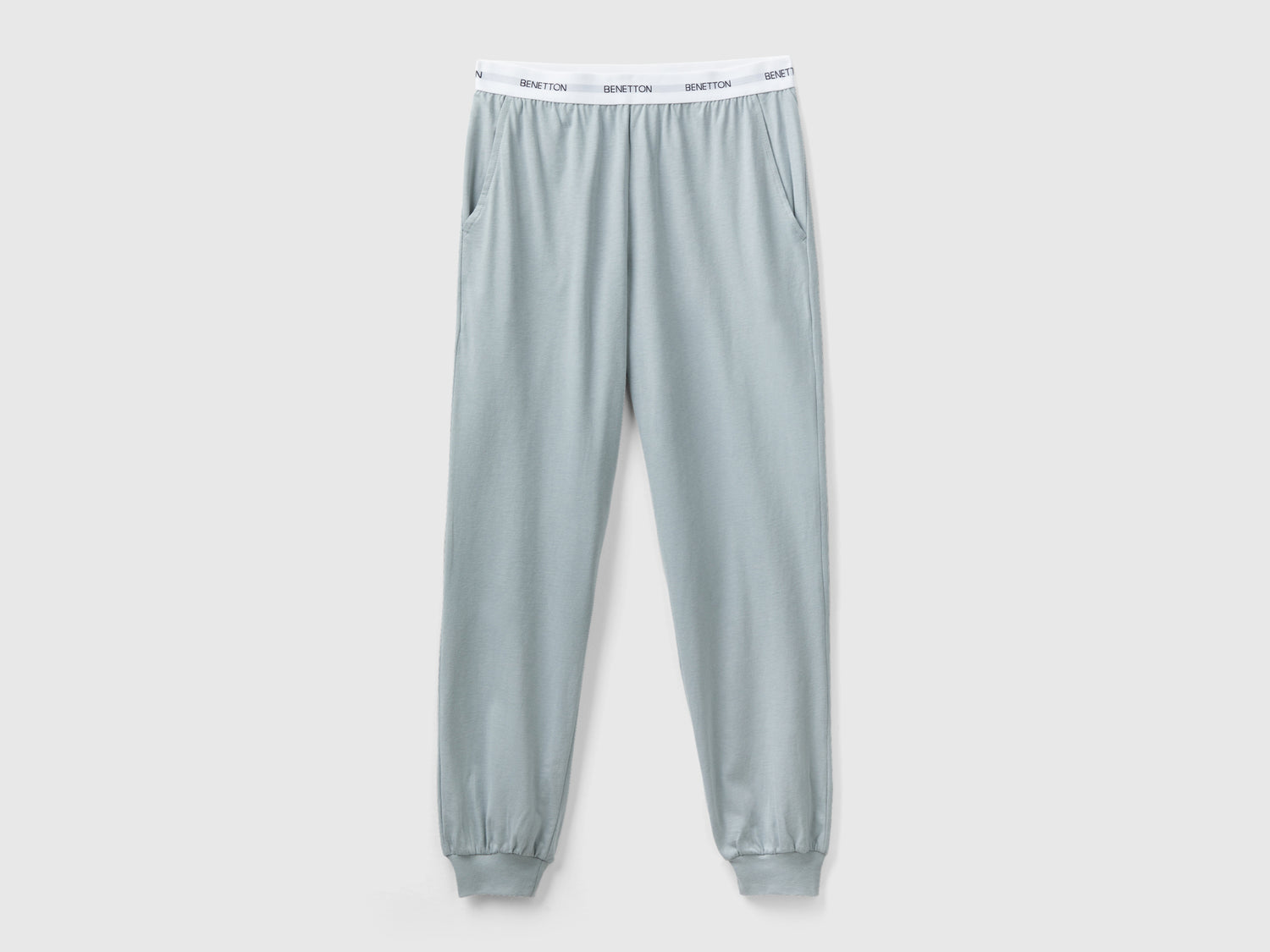 Pantaloni con elastico logato da donna grigio chiaro | Benetton Outlet