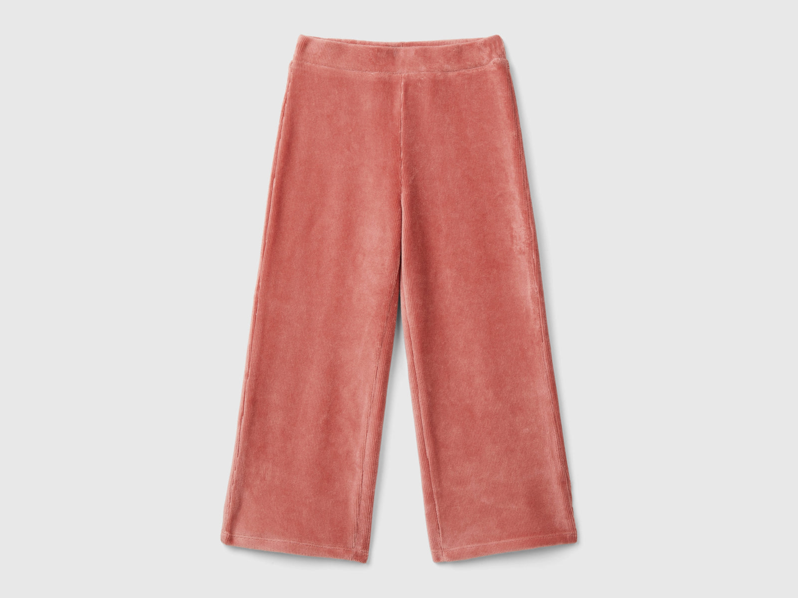 Pantaloni ampi in ciniglia da bimba salmone | Benetton Outlet