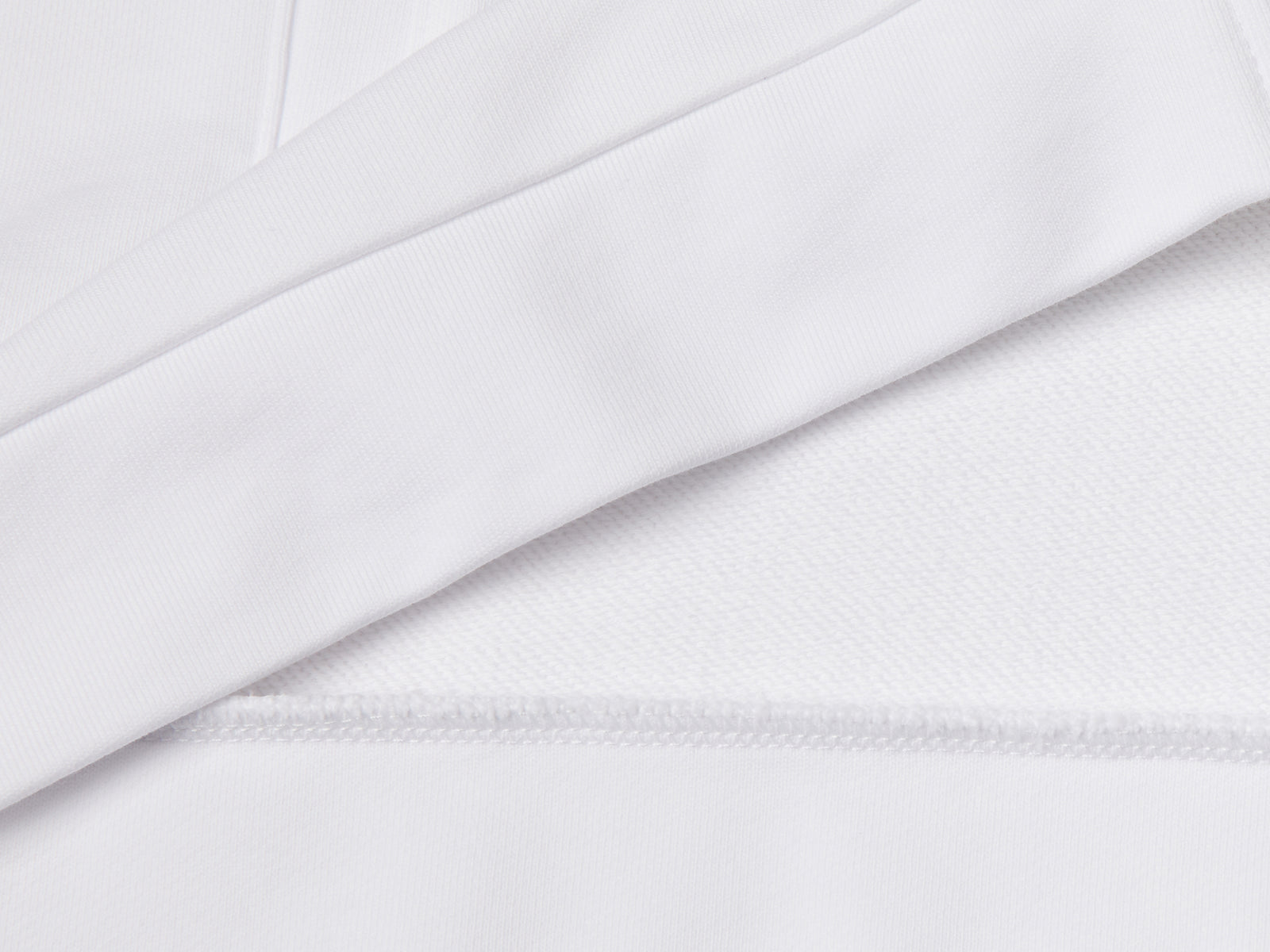 Felpa 100% cotone con zip e cappuccio da donna bianco 3 | Benetton Outlet