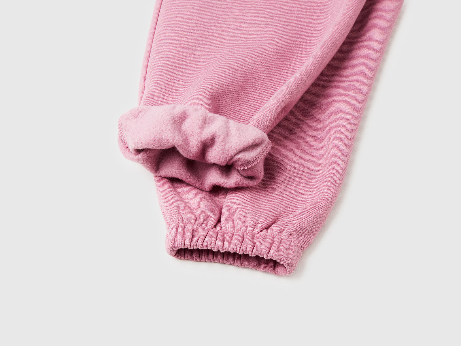 Joggers in felpa con coulisse da bimba rosa 3 | Benetton Outlet