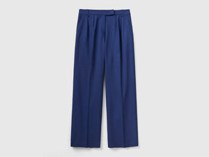 Pantaloni fluidi con doppia piega