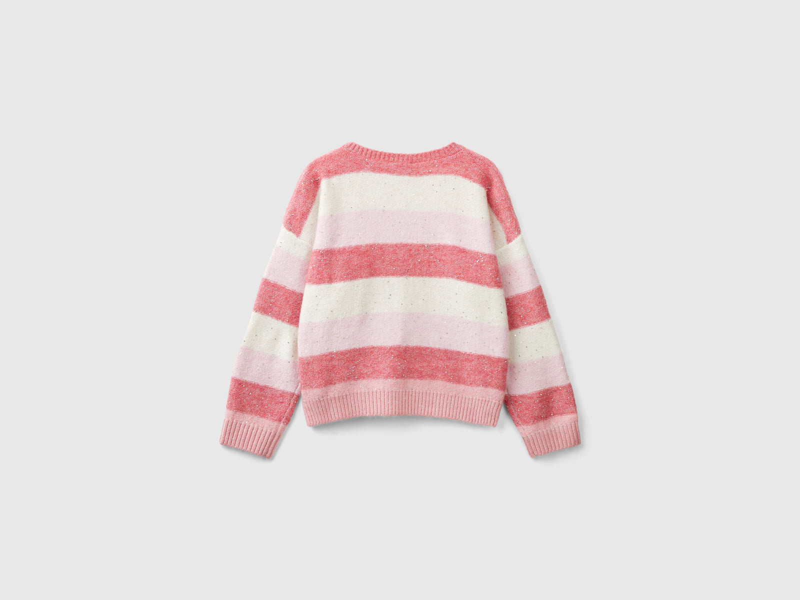 Maglia con tessuto riciclato e paillettes da bambina multi-color 2 | Benetton Outlet