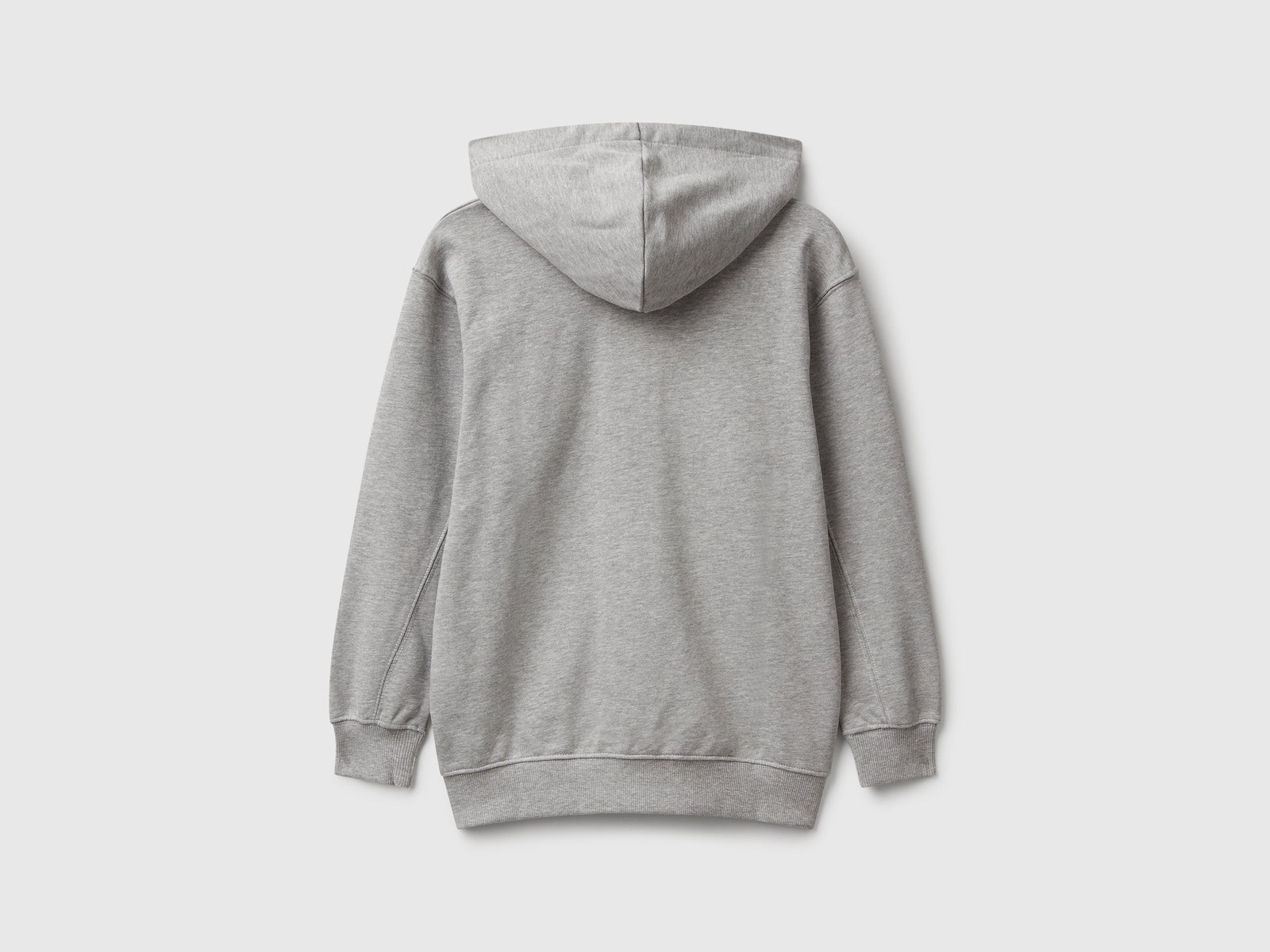 Felpa over fit con zip da bambino grigio chiaro 2 | Benetton Outlet