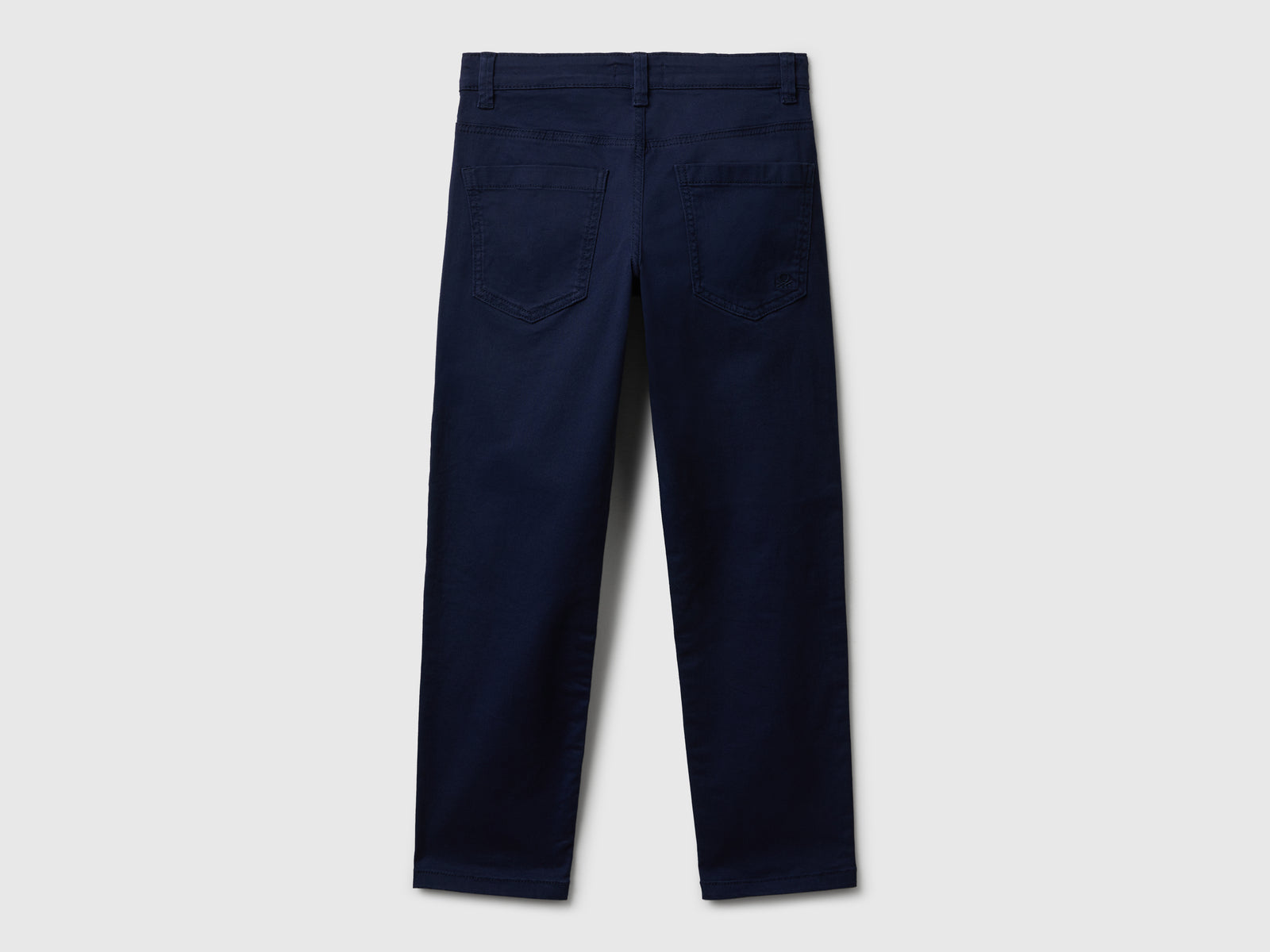 Pantaloni in cotone stretch da bambino blu scuro 2 | Benetton Outlet