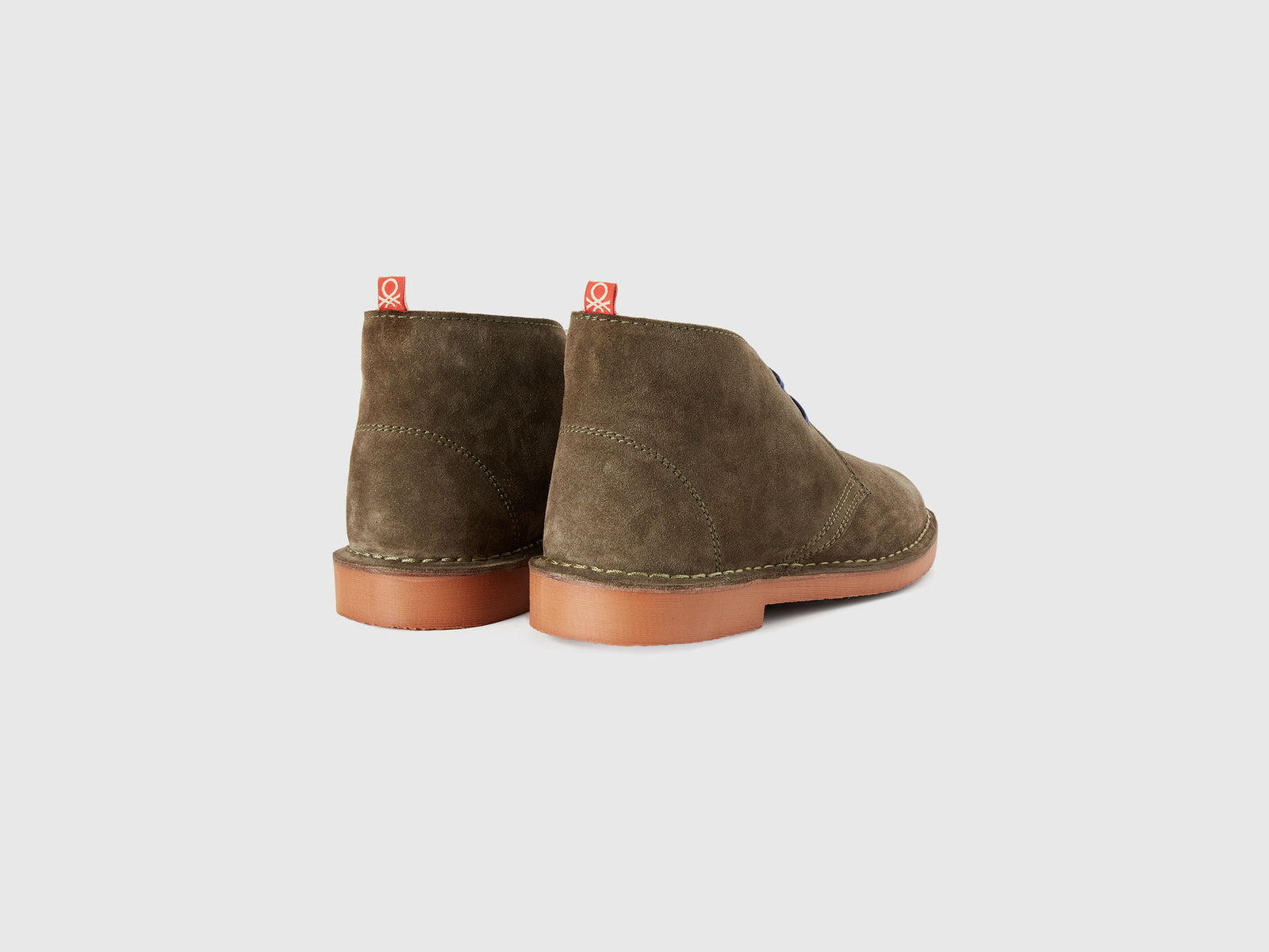 Polacchine in pelle da uomo verde militare 2 | Benetton Outlet
