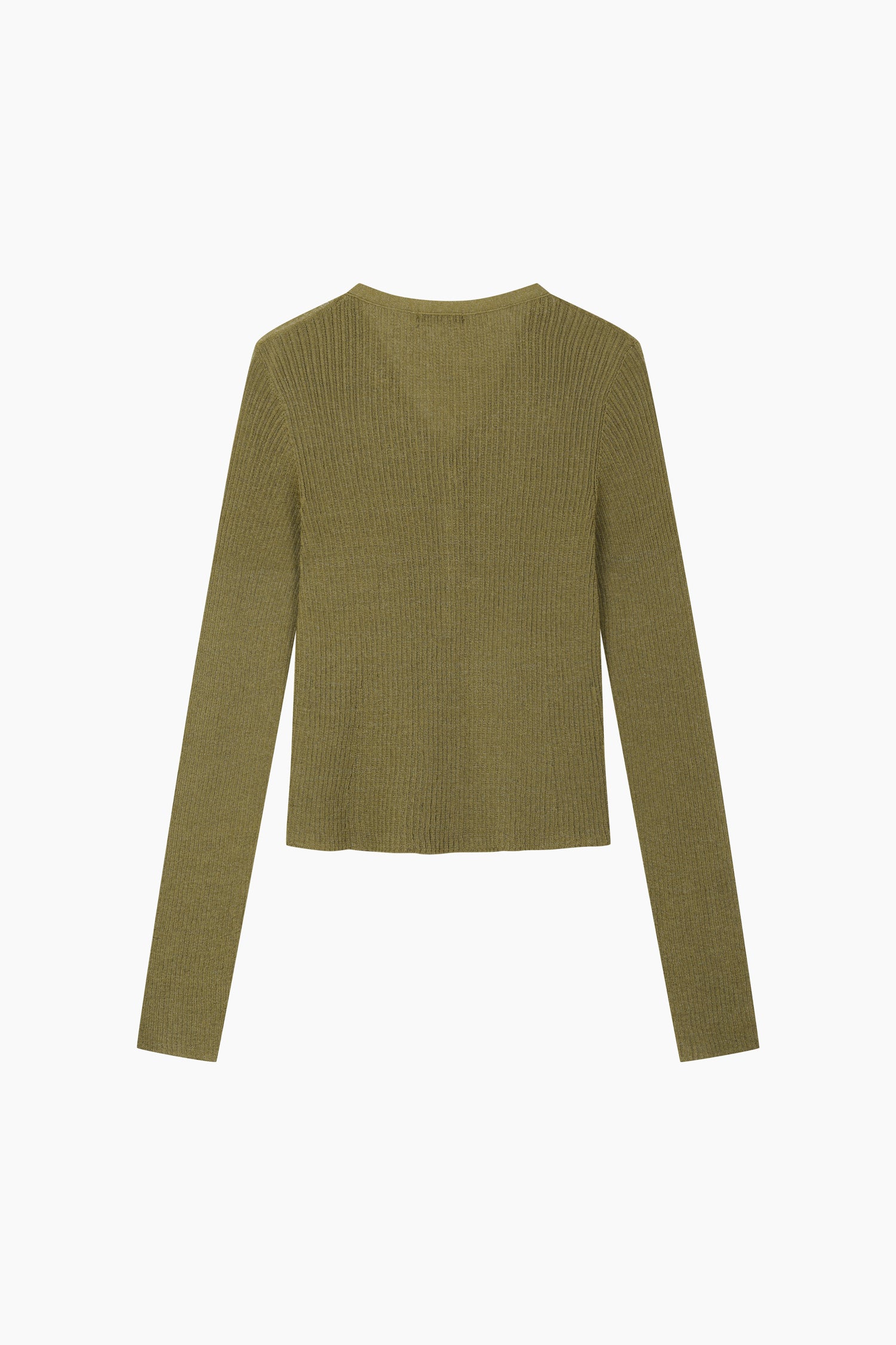 Cardigan bianco con bottoni a perla da donna verde militare 2 | Sisley Outlet