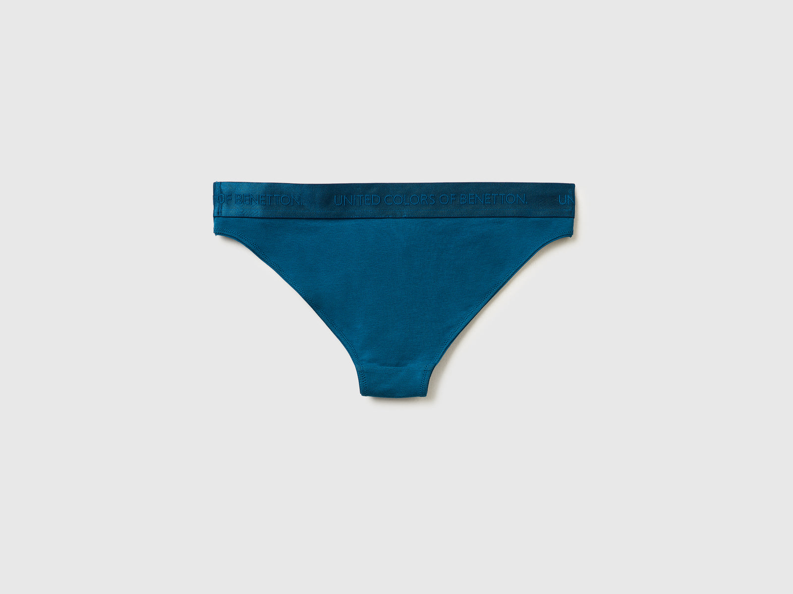Slip in cotone stretch da donna verde ottanio 2 | Benetton Outlet