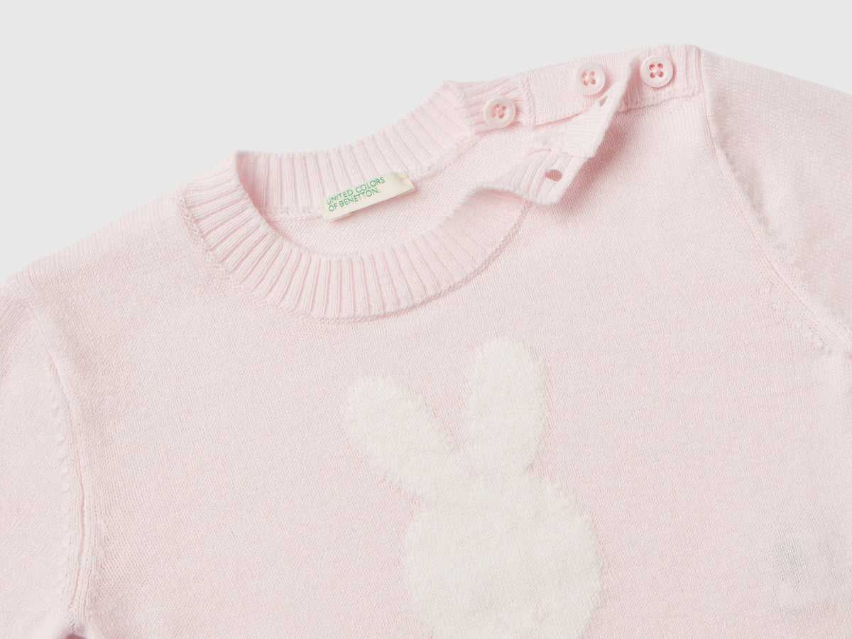 Maglia in caldo cotone con intarsio