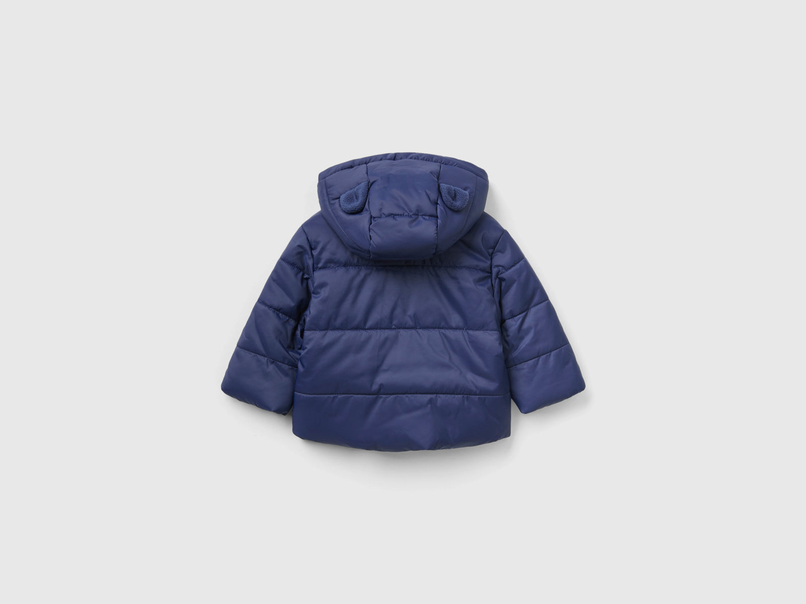 Giubbino imbottito con cappuccio da neonato blu scuro 2 | Benetton Outlet