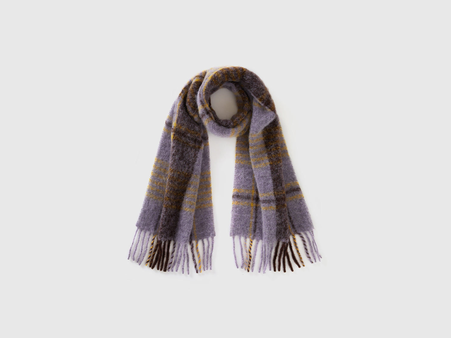 Sciarpa scozzese in misto lana e alpaca da donna multi-color | Benetton Outlet
