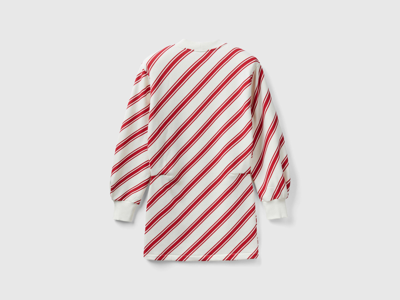 Abito corto a righe regimental da donna bianco 2 | Benetton Outlet