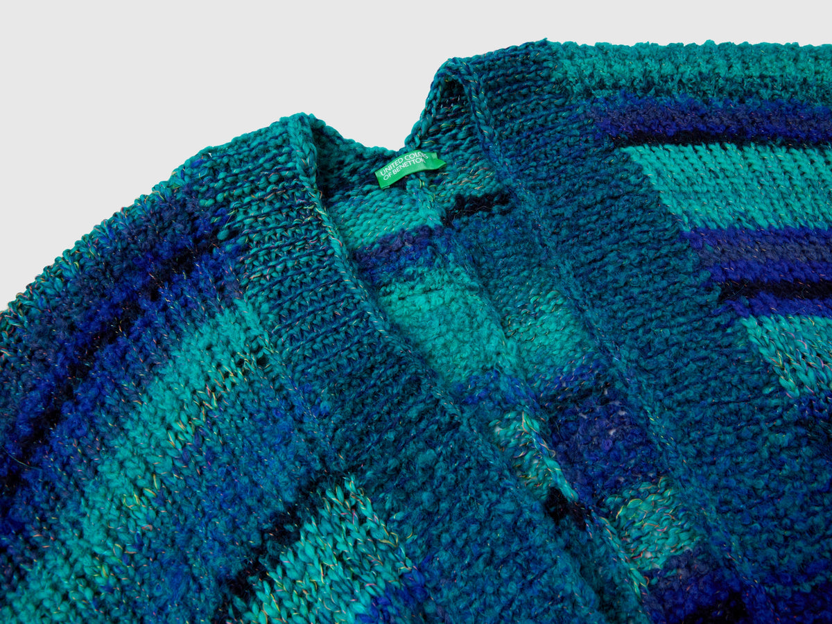Poncho in misto lana