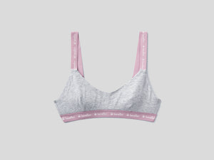 Brassiere con spalline ed elastico logato