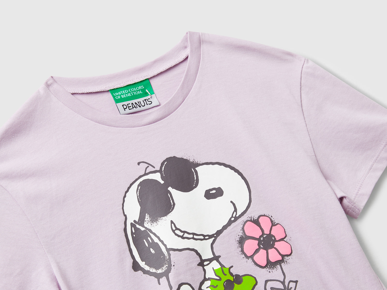 T-shirt con stampa ©Peanuts da bimba lavanda 3 | Benetton Outlet