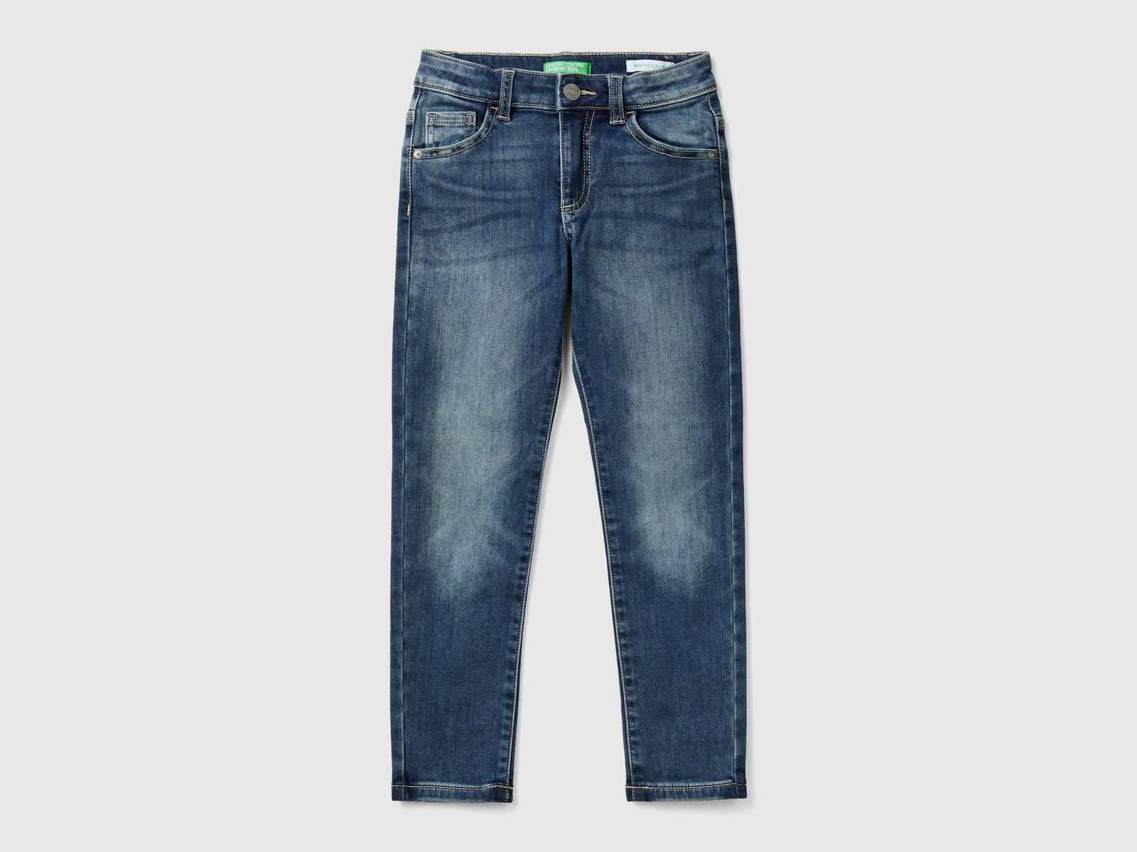 Jeans termici slim fit da bambina blu | Benetton Outlet