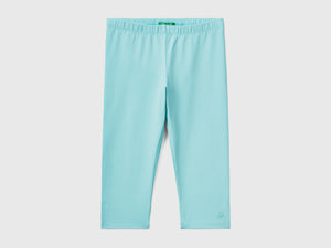 Leggings in cotone elasticizzato con lunghezza al ginocchio