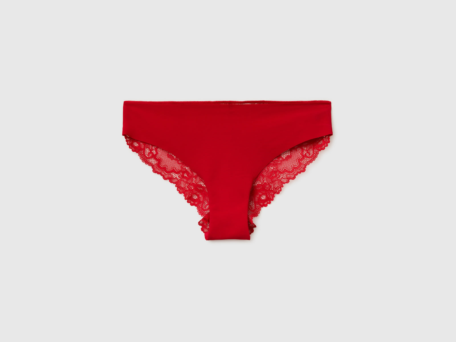 Brasiliana stretch con pizzo da donna rosso | Benetton Outlet