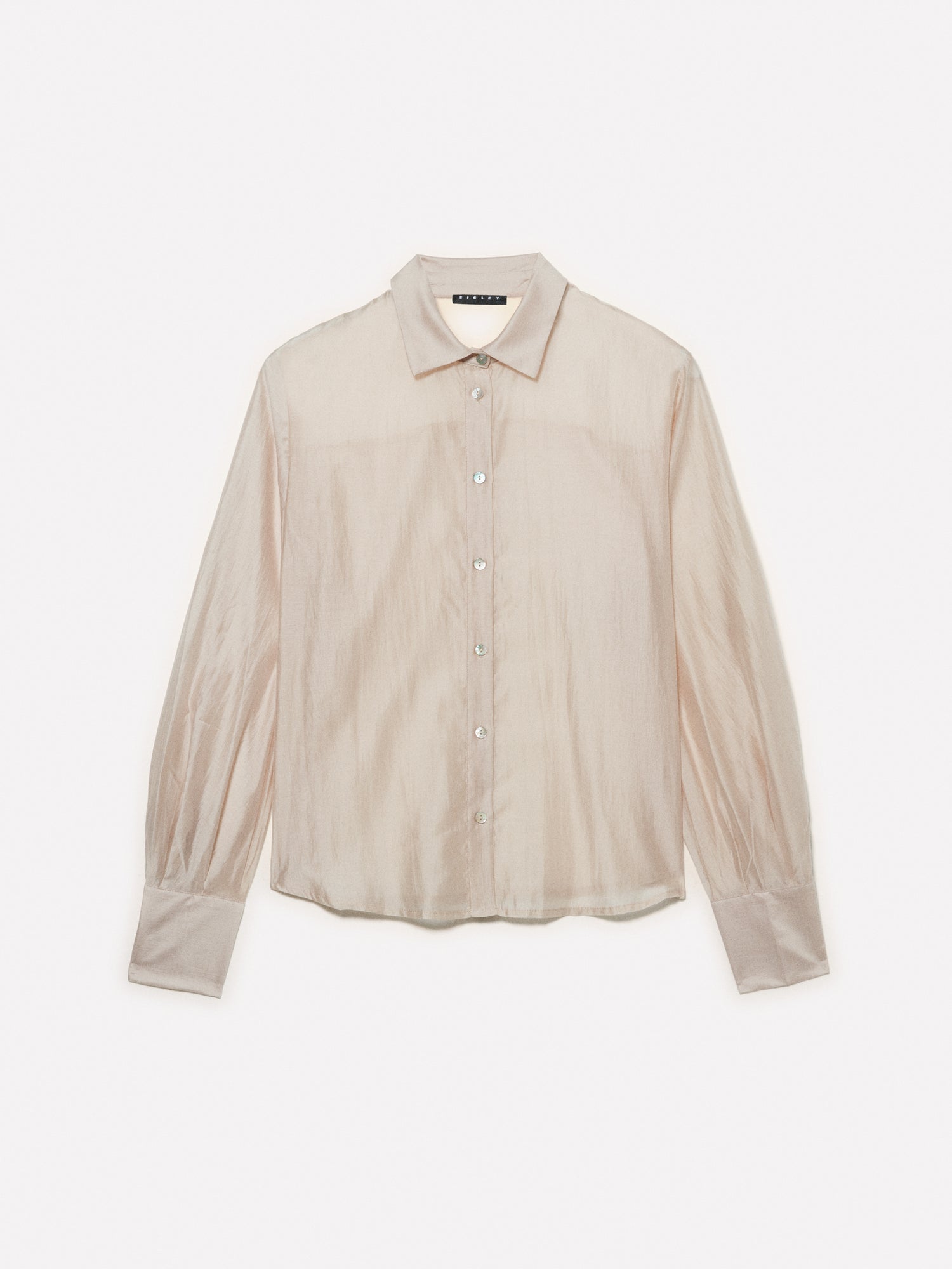Camicia semi trasparente da donna beige | Sisley Outlet