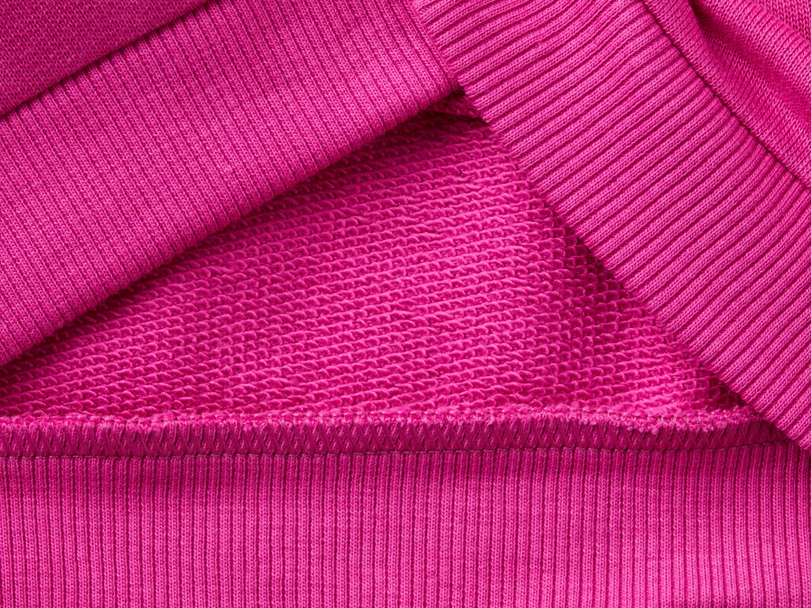 Felpa 100% cotone bio con logo da bimba fucsia 3 | Benetton Outlet