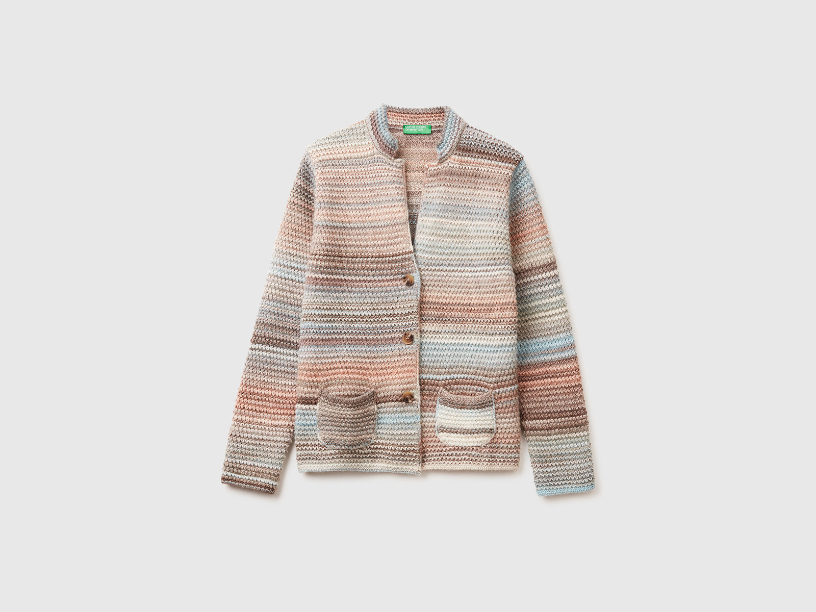 Giacca in maglia da donna multi-color | Benetton Outlet