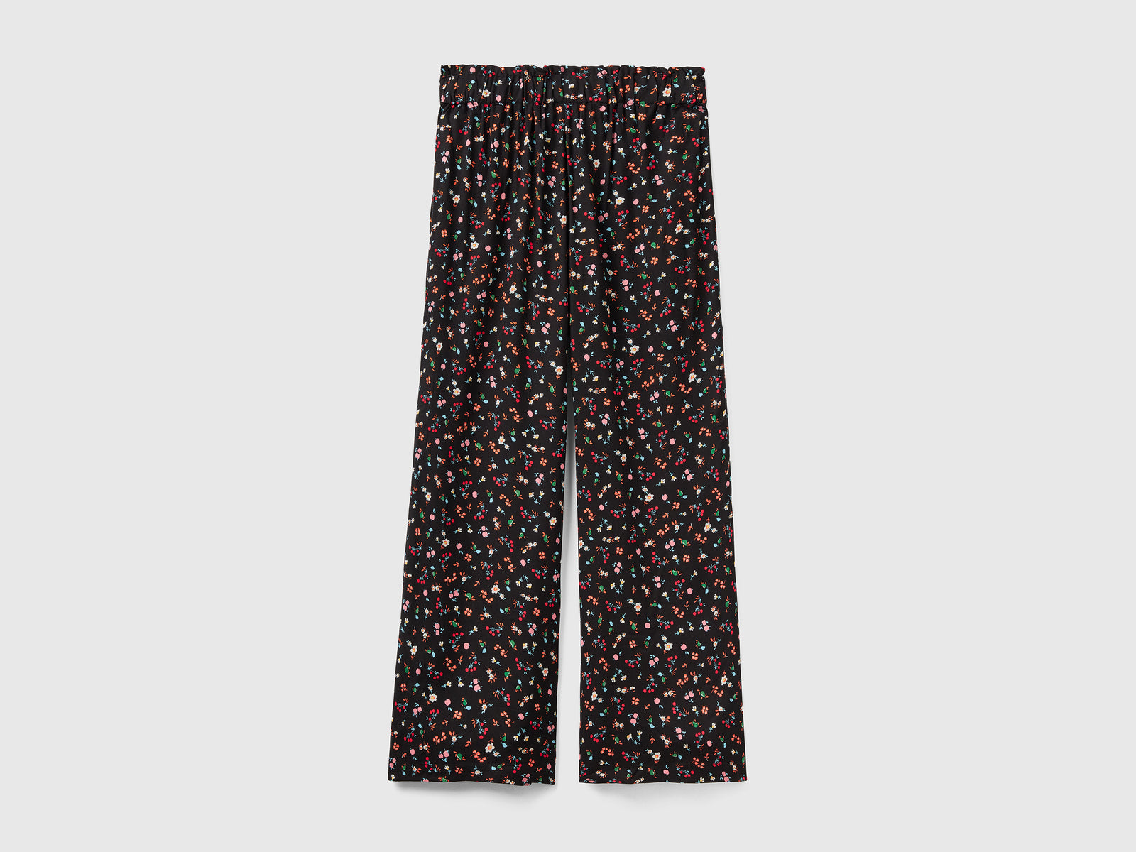 Pantaloni fantasia in viscosa da donna nero 2 | Benetton Outlet